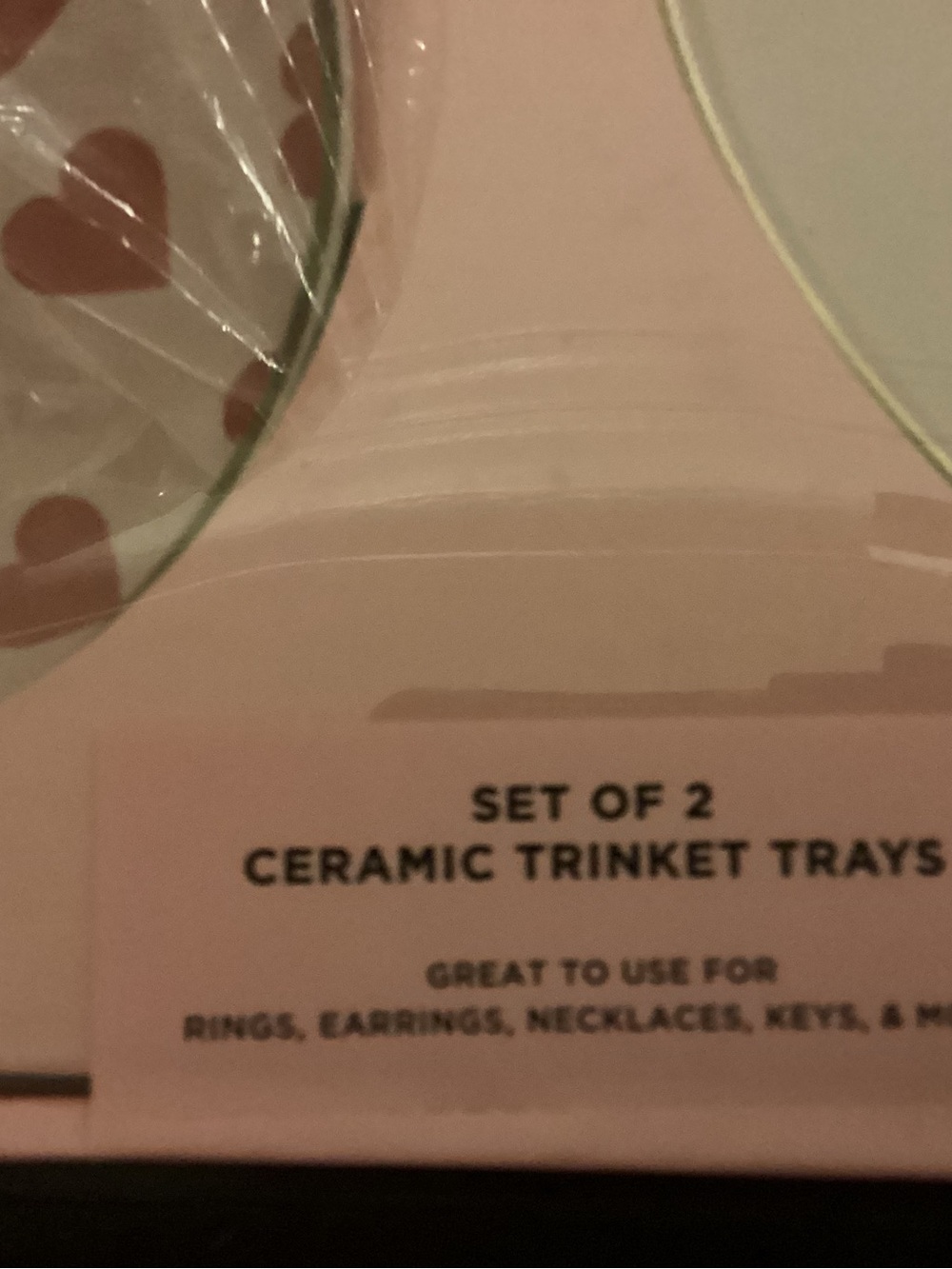 Juicy Couture 2 Ceramic Heart and Round Trinket Trays - Picture 6 of 9